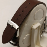 ساعت مچی زنانه بلیزر چرمی صفحه قهوه ای موتور ژاپن چهار موتور فعال